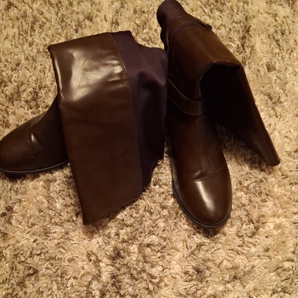 Elegant Brown Over the Knee Boots